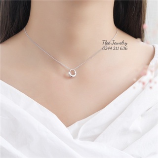 Dây chuyền bạc nữ TLEE dáng giọt nước trơn basic TLEE JEWELRY
