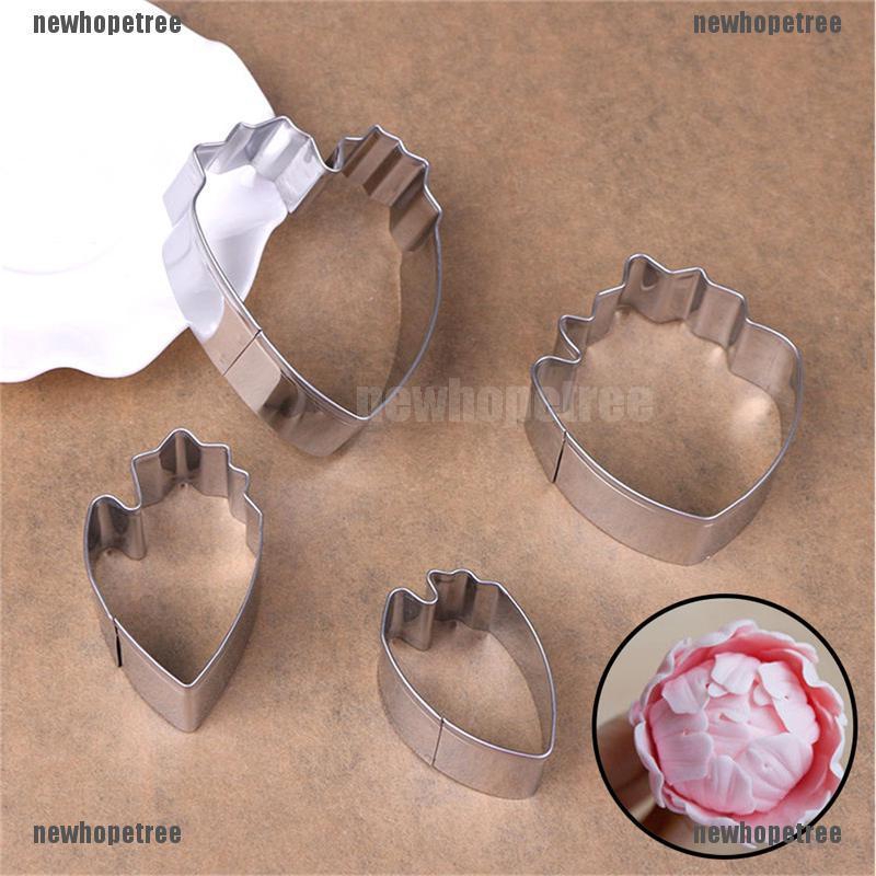 4 Khuôn Tạo Hình Cánh Hoa Hồng Được Sử Dụng Để Trang Trí Bánh