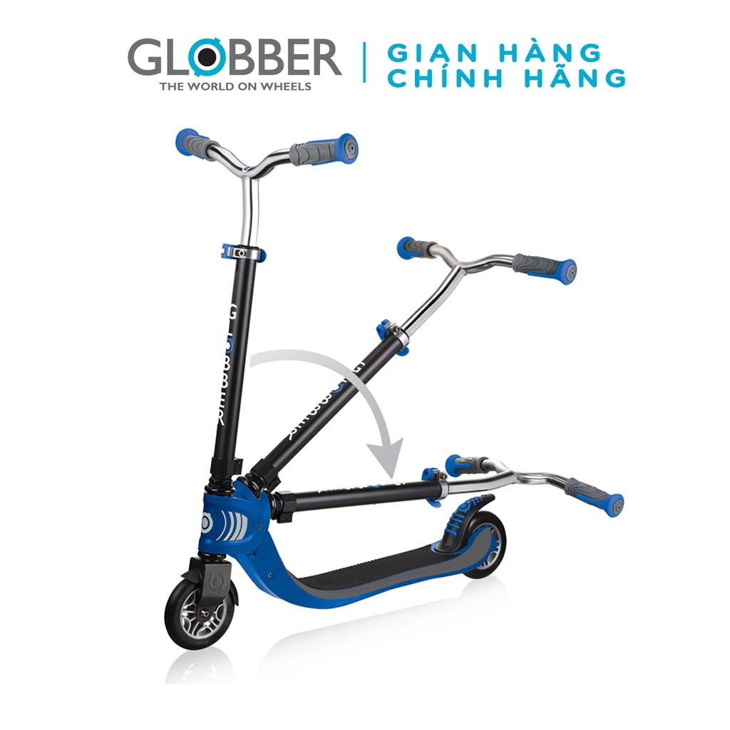 Xe trượt scooter Globber Flow Foldable 125 - Đen/Xanh dương