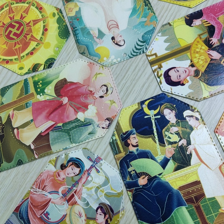 Bookmark Đánh dấu trang Tarot Kiều quà tặng xinh xắn nhỏ gọn ý nghĩa ngẫu nhiên 2 câu thơ Truyện Kiều 1.5k/tấm