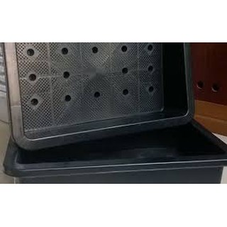 Bộ 10 cái (bộ luôn khay lót)khay nhựa thông minh trồng rau 65x42x18 loại tốt