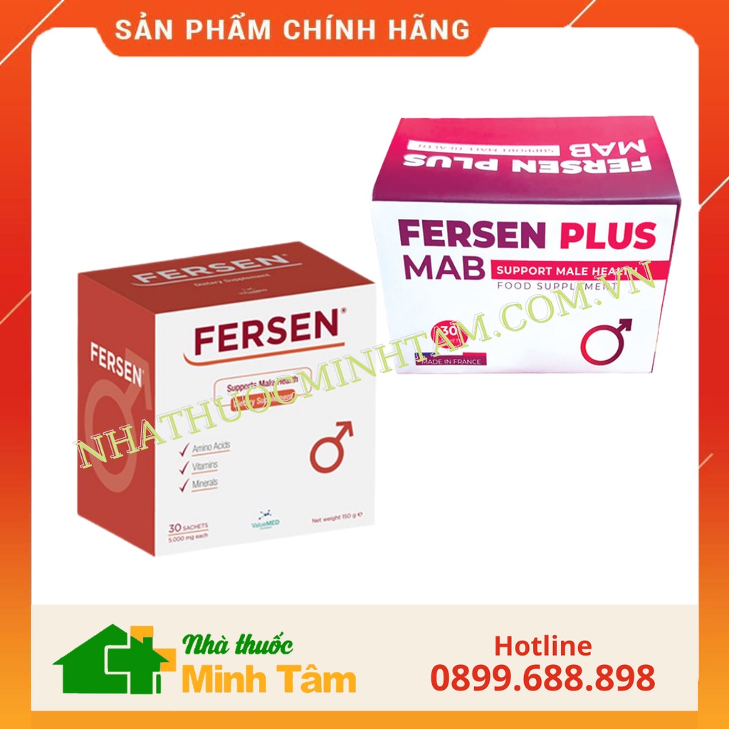 Bổ tinh trùng Fersen/ Fersen Plus  Tăng số lượng và chất lượng tinh trùng, tăng thụ thai