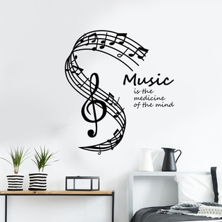 Decal âm nhạc dán tranh trí tường mẫu số 14