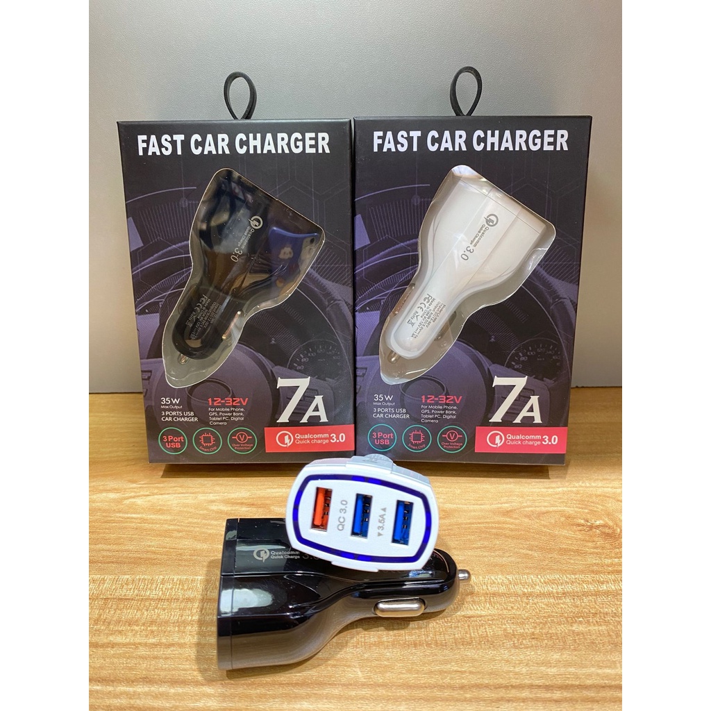 [BKS-3U] Tẩu Sạc Nhanh Xe Hơi 12V Xe Tải 24V 3 cổng USB 3.1A/15W Cốc Sạc Nhanh QC3.0 Quick Chagre 3.0 Xe Hơi - Màu Đen