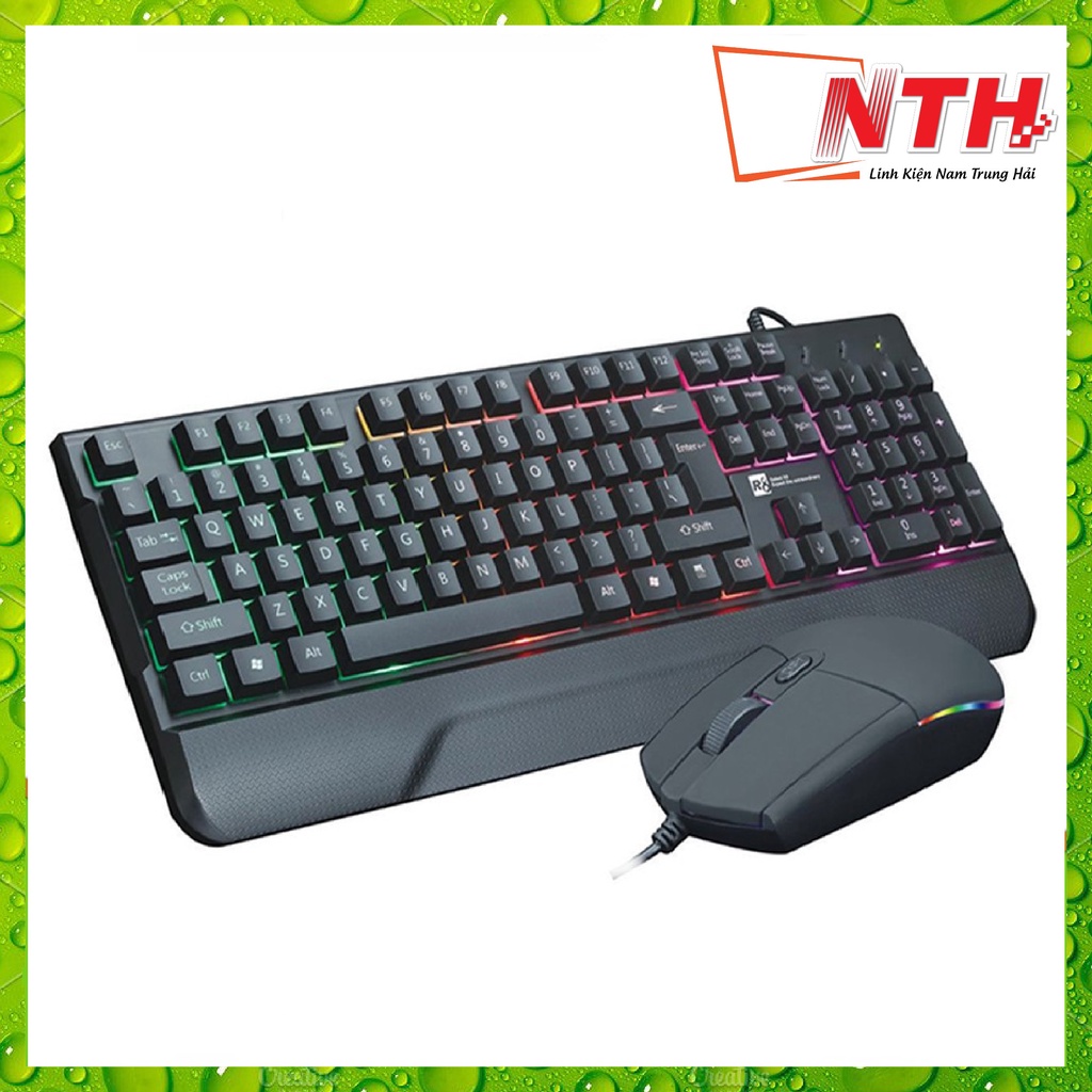 Bộ phím chuột R8 1923 LED - ĐEN - NTH