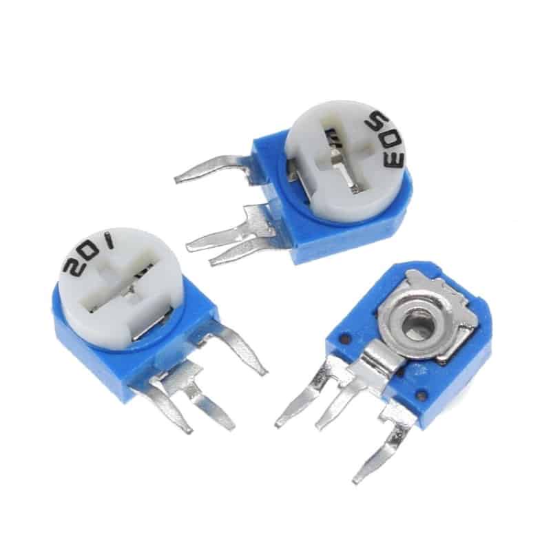 Biến trở Tam Giác RM063 (Biến Trở Cúc Áo) 501 502 503 102 103 500R 1K 50K 100K Chiết áp cúc áo loại đứng