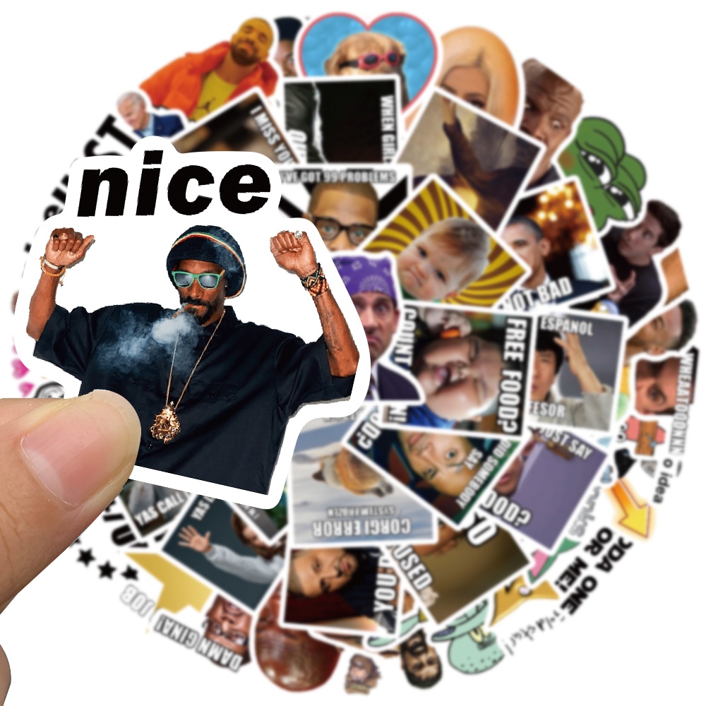 Bộ 10/50 Sticker Hoạt Hình Elmo Dán Trang Trí