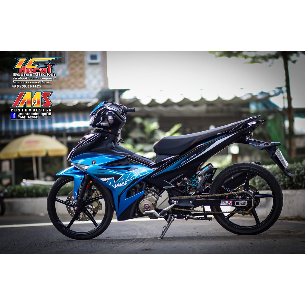 Tem rời exciter 150 Mx xanh ngọc trắng