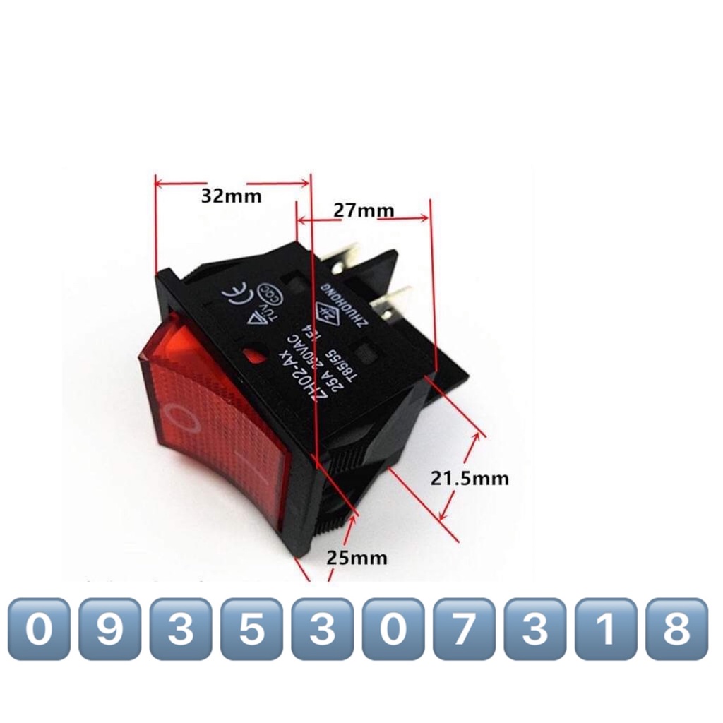 Cong Tắc Chịu Tải 25a 230v 22 X 30mm Sl 2 Cai Linh Kiện May Pha Ca Phe Chinh Hang Xuất Xứ đai Loan May Pha Ca Phe Phụ Kiện Tgdd