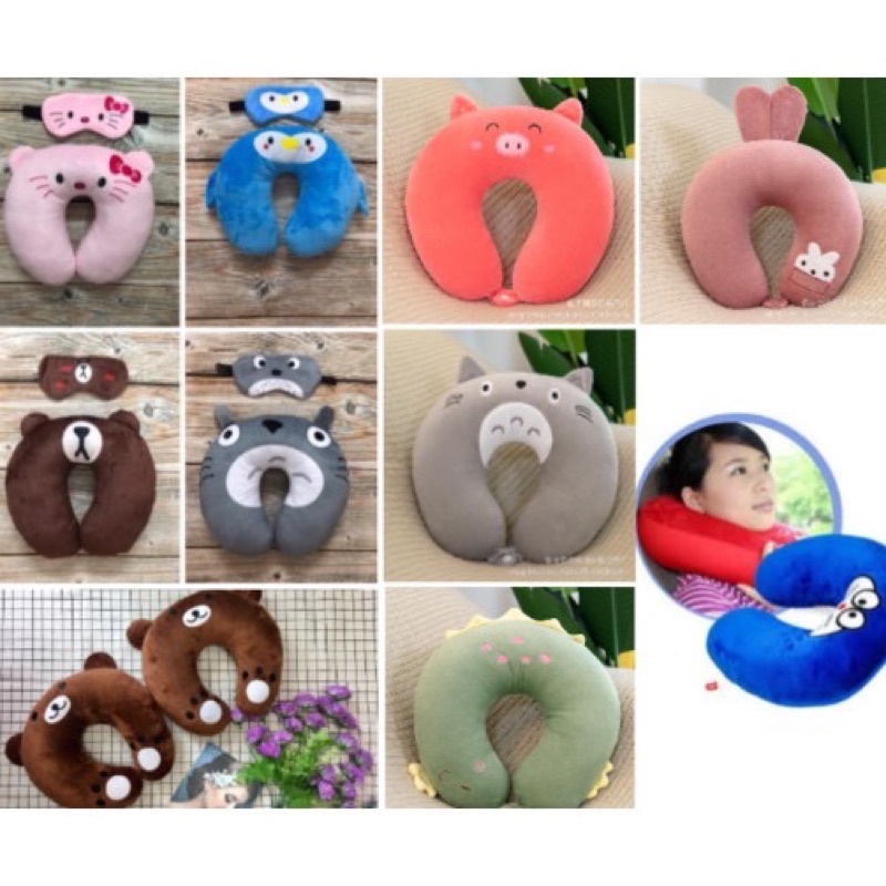 Gối cổ chữ U kê cổ chống đau mỏi vai gáy dành cho văn phòng, ô tô, máy bay phù hợp mọi đôn tuổi