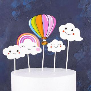 Que cắm khinh khí cầu mây cười hồng
