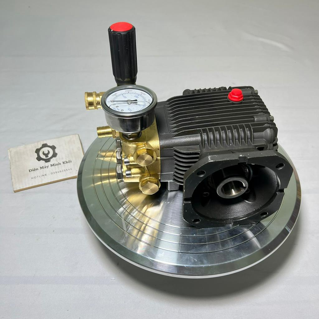 Bộ đầu bơm máy rửa xe cao áp 3kw - 7kw liền trục có chỉnh áp| Đầu bơm máy rửa xe áp lực cao| Đầu máy rửa xe liền