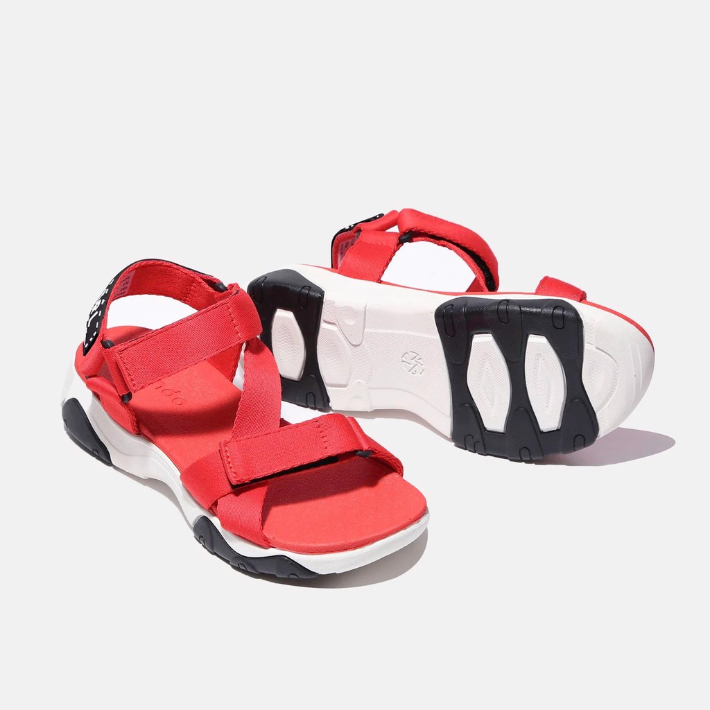 Giày Sandals SHONDO Girly đế trắng quai đỏ GIM0060