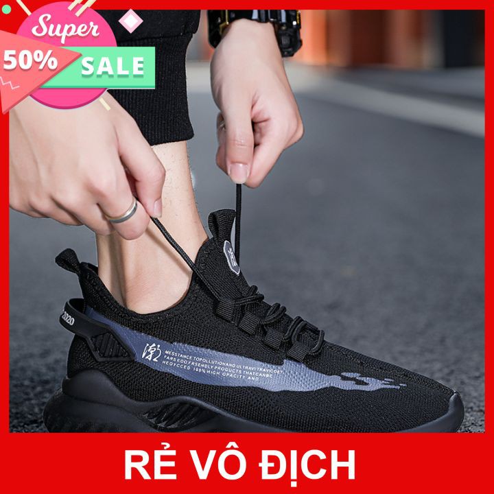 Giày thể thao nam 🔸 Nâu cá tính dễ kết hợp 🔸 Giày sneaker nam đế cao su êm vải thoáng khí | BigBuy360 - bigbuy360.vn