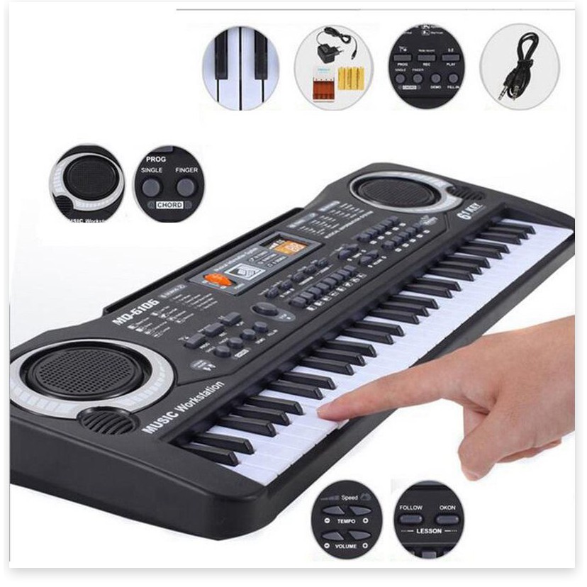 Đàn piano  BH 1 THÁNG   Đàn piano 61 phím cho bé, nhạc cụ giúp bé luyện tập, phát triển năng khiếu âm nhạc 6412