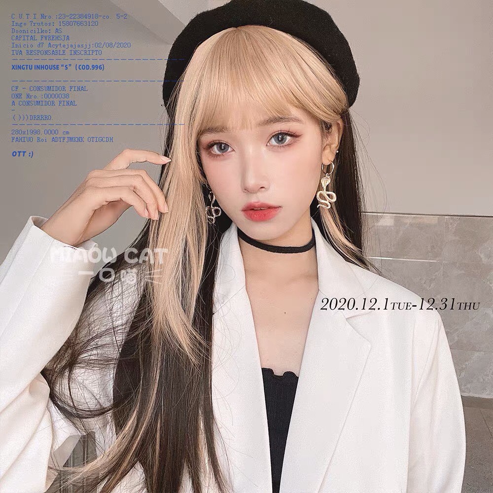 Tóc Giả nữ thần Jennie BlackPink [Lovehairs] Tóc giả cực xinh và trendy - Tóc giả đẹp siêu mượt Mã TG23