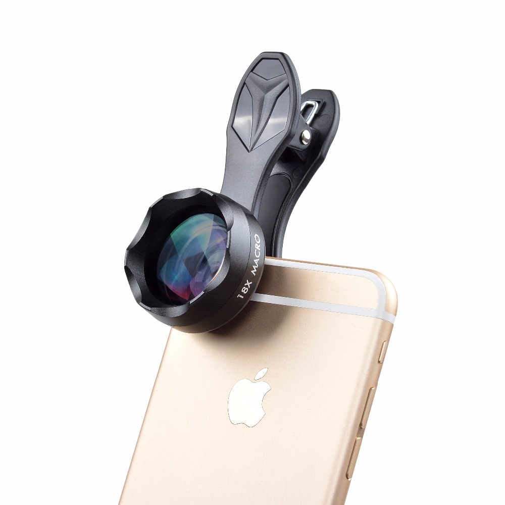 Bộ Ống Kính Macro 18x Kẹp Camera Điện Thoại Iphone 6 7 Xiaomi Android Ios