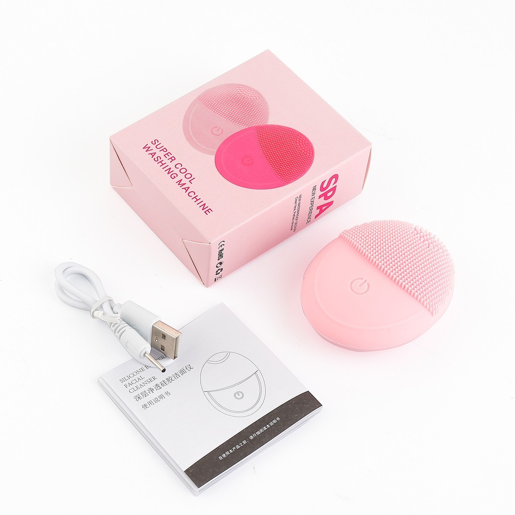 Máy Rửa Mặt Tẩy Trang Mini Bằng Silicone Tiện Dụng