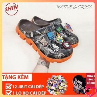 ⚡dép cross vảy sơn hoạ tiết đế cam lượn sóng 💖dép cross bít đầu Cao Cấp ⭐