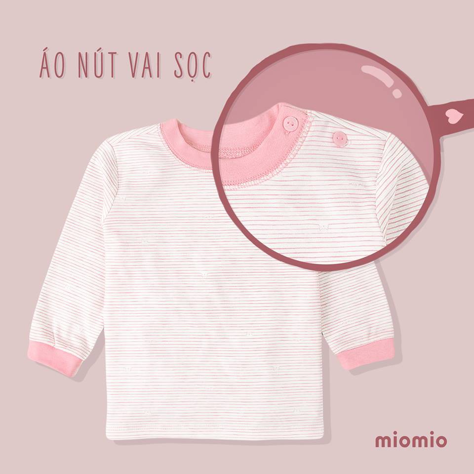 [MIO DÀY] Áo sơ sinh dài tay MIOMIO / cài vai / cotton / dày vừa