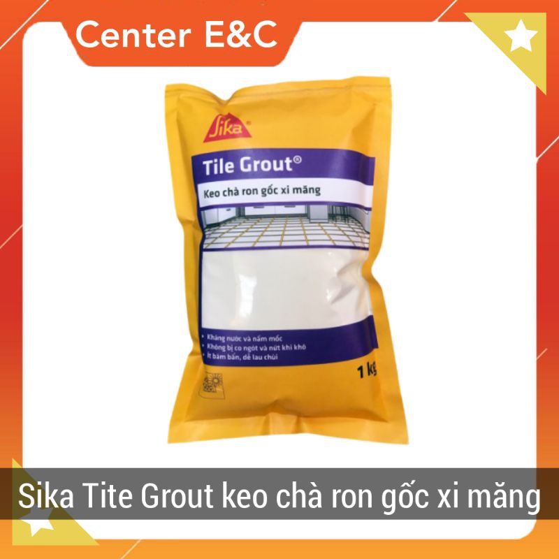 Keo chà ron Sika Tile Grout túi 1kg trám khe mạch gạch gốc xi măng