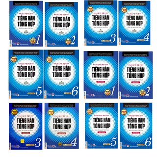 Sách -Trọn Bộ 12 Cuốn Giáo Trình Tiếng Hàn Tổng Hợp Bản Đen Trắng (Sách Giáo Khoa + Sách Bài Tập)