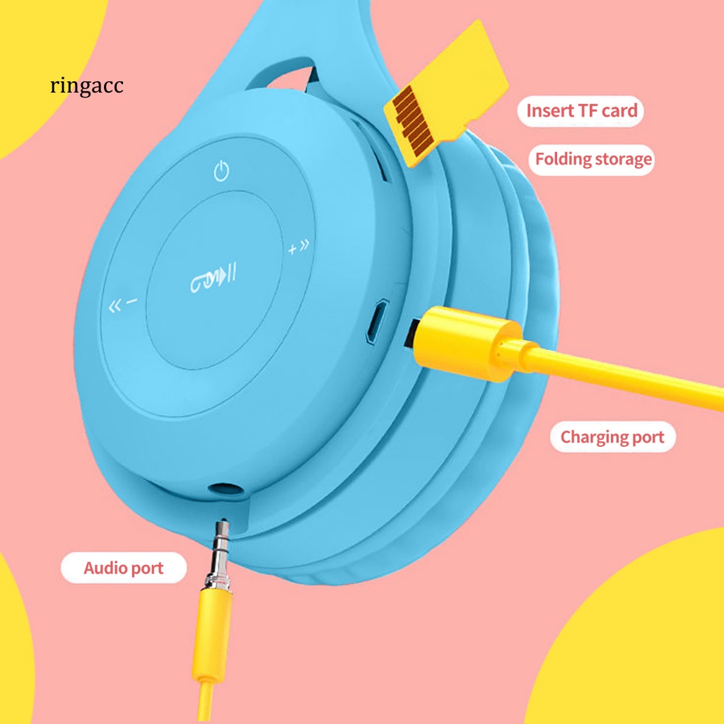 Tai Nghe Bluetooth 5.0 Không Dây Âm Thanh Siêu Trầm Kiểu Dáng Thể Thao Dễ Thương