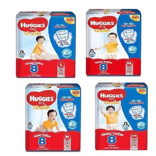Bỉm quần huggies cộng miếng/tã dán huggies mẫu mới m76/m74/l68/xl62/xxl56