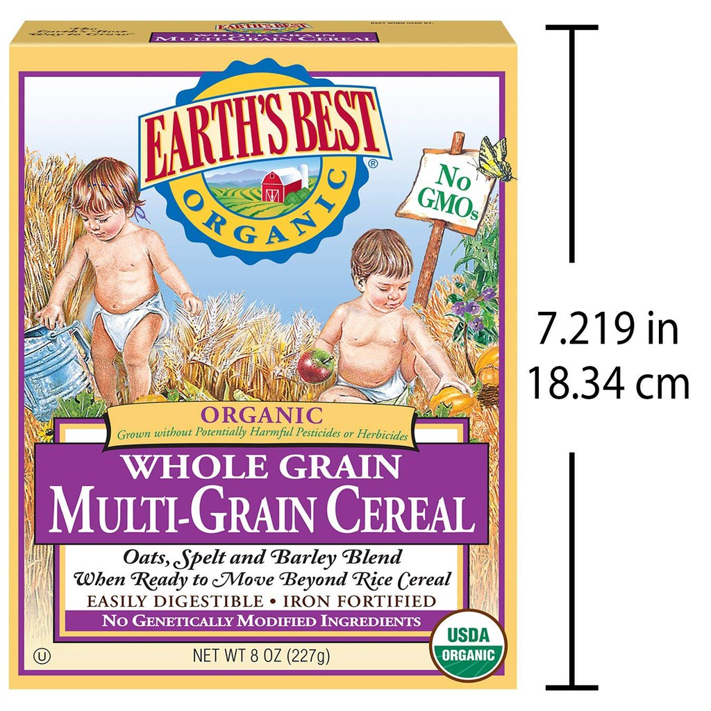 Bột ngũ cốc đa hạt hữu cơ cho bé Earth's Best -227gr