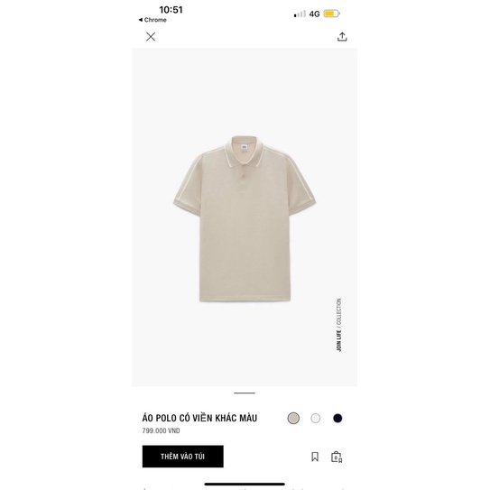 Pass áo polo Zara nam