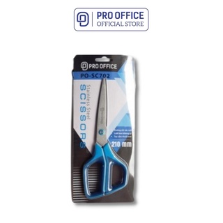 Kéo Văn Phòng Đa Năng PRO OFFICE Tay Cầm Bằng Nhựa, Lưỡi Đồng SC701/702