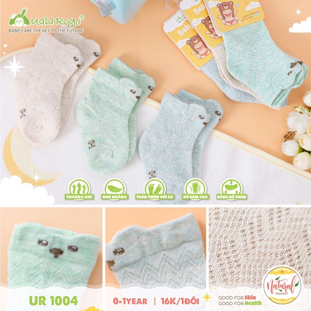 Tất lưới mỏng cho bé 0-12m UALA ROGO ( giá 1 đôi)