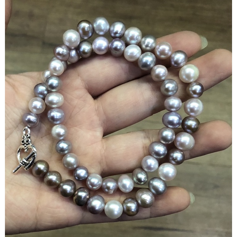 Chuỗi Hạt Ngọc Trai Mix Màu Tím Và Hồng Thời Trang Cho Các Nàng - Ngọc Trai Trường Thịnh