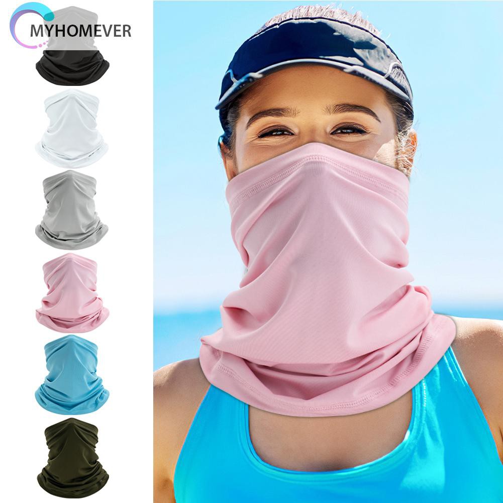 Khăn ống che mặt/cổ chống nắng màu trơn phù hợp cho hoạt động ngoài trời