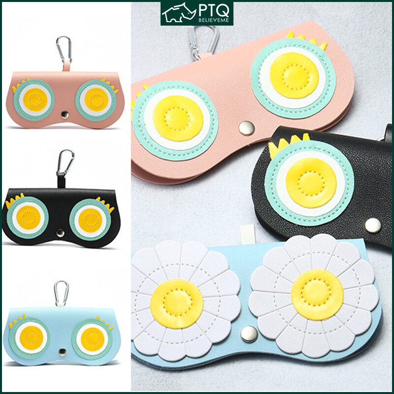 Hộp Đựng Mắt Kính Chống Nắng PTQ Kèm Móc Hình Động Vật Hoạt Hình Trang Trí Cho Người Lớn Và Trẻ Em