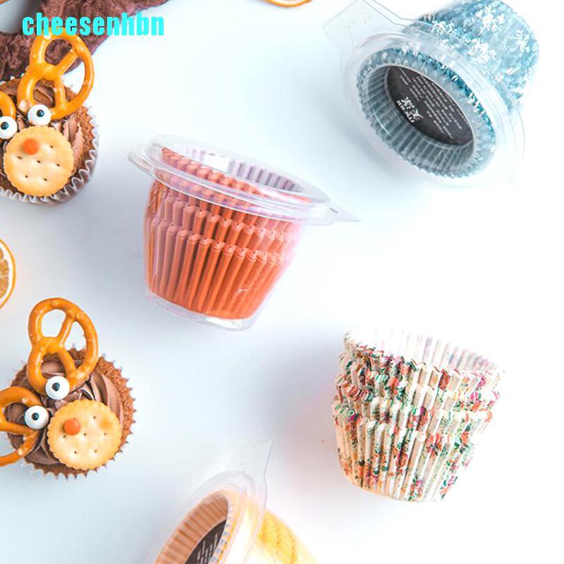 Set 125 Cốc Giấy Làm Bánh Cupcake Phong Cách Giáng Sinh