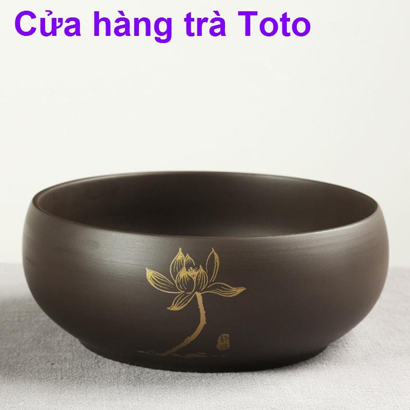 Cát tím lớn rửa trà gia dụng cặn bã xi lanh Kung Fu Bộ phụ kiện chén bát bút nhỏ <