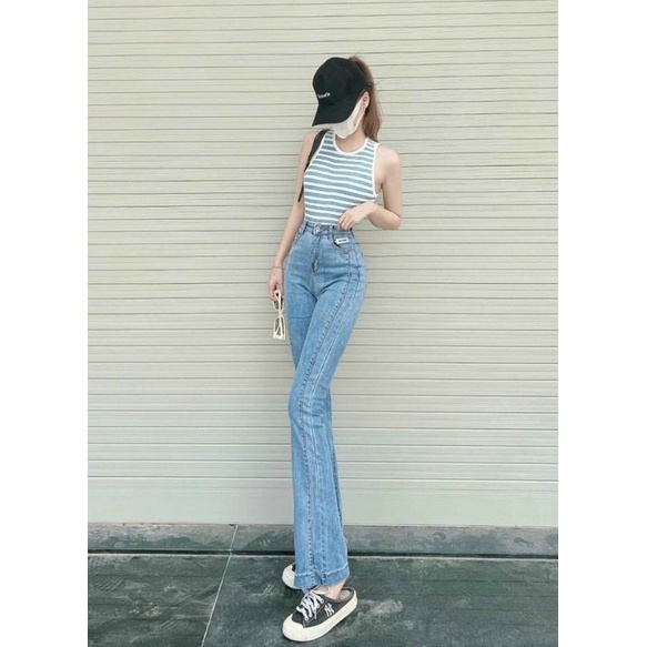 Quần jeans pass chip thân