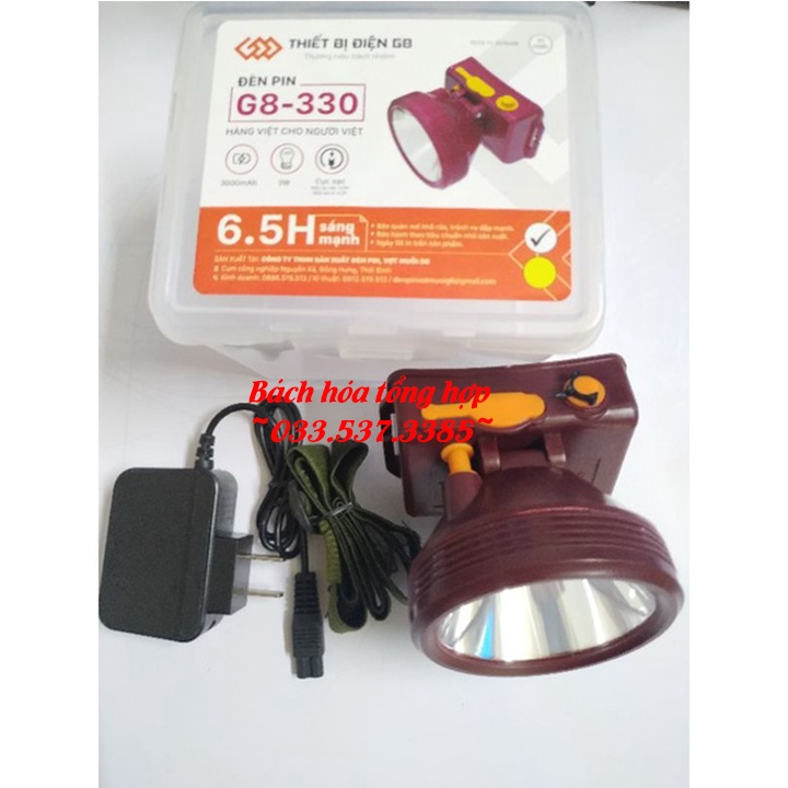 Đèn siêu sáng đội đầu, đèn pin lấy ráy tai G8 330 chống nước hiệu quả