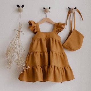 Đầm Linen 3 tầng cho bé và mẹ ^^