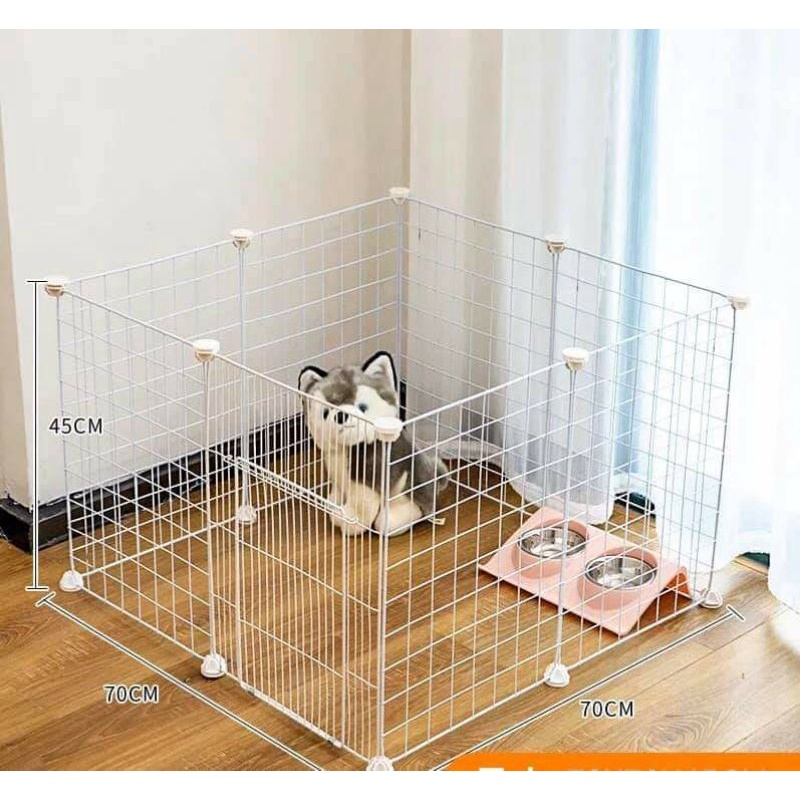 Chuồng quây thú cưng lắp ráp 70x70 cao 45 kèm chốt