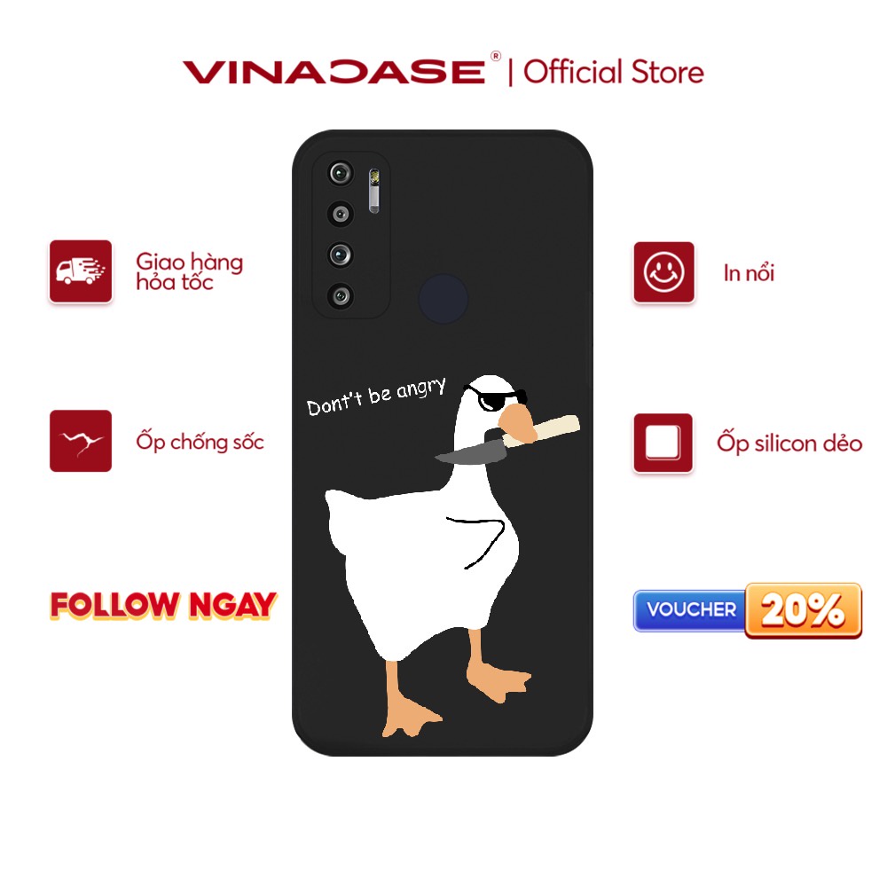 Ốp lưng Vina Case Vsmart Joy 3/Joy 4/Star 3/Aris/....dẻo đen in hình Vịt cặp