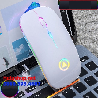 Chuột không dây tự sạc A2 Led RGB Siêu Mỏng Không Tiếng Ồn