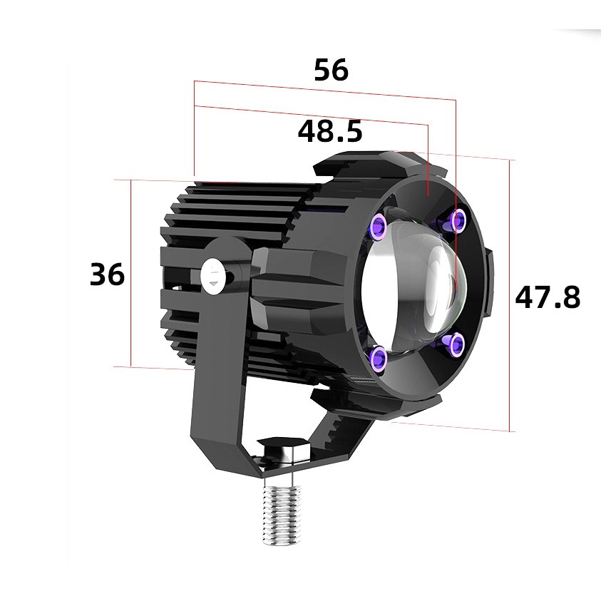Đèn Trợ Sáng Bi Cầu TD35 Có 2 Màu Sáng [ Tặng Công Tắc Cos Pha ][ Giá 1 Đèn ]