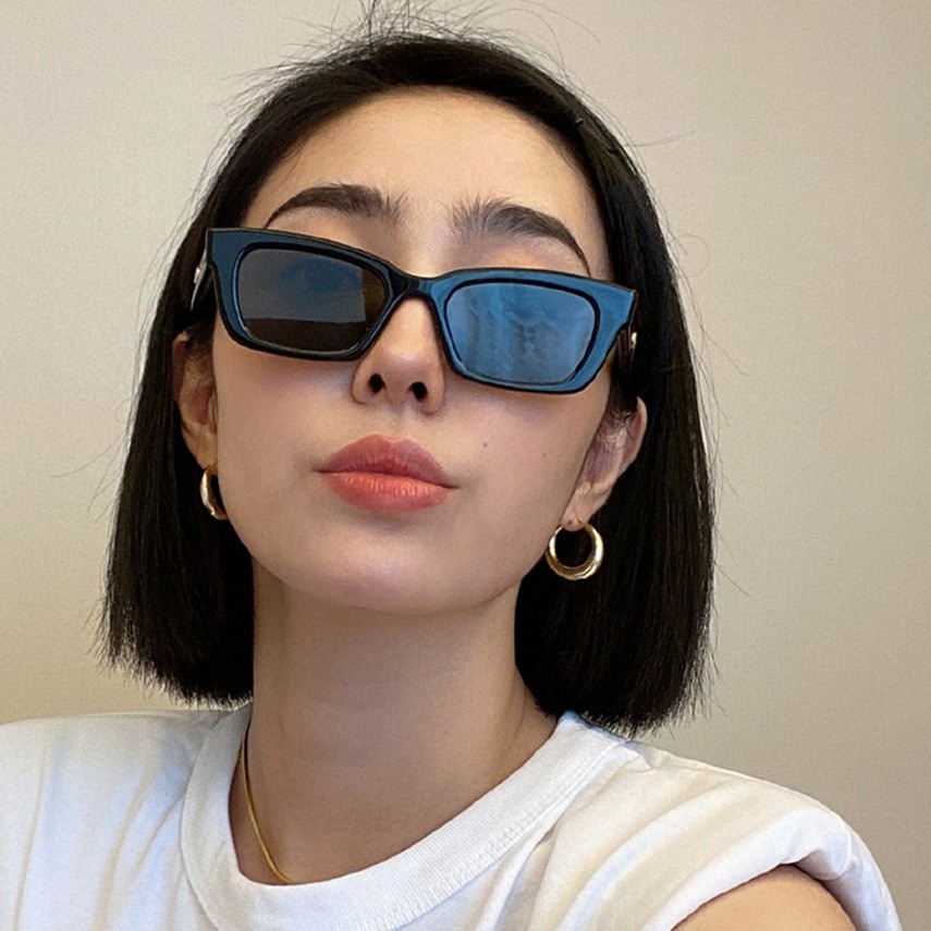 Kính Mát Gọng Vuông Nhỏ Chống Tia Uv400 Phong Cách Hàn Quốc | BigBuy360 - bigbuy360.vn