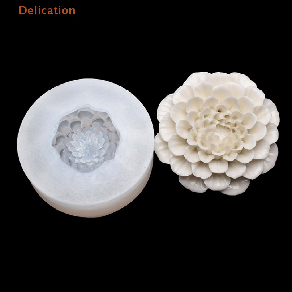 Khuôn silicon ELEBUY làm bánh hình hoa mẫu đơn 3D trang trí đám cưới 8.8cm