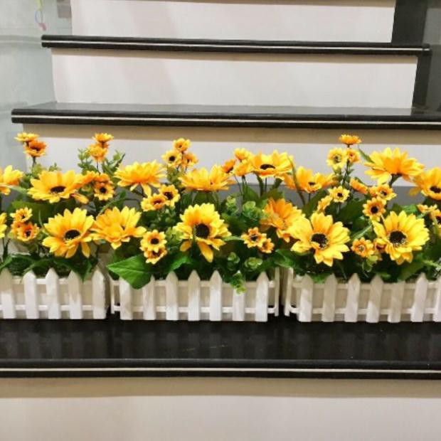 Hoa giả -50cm Hàng rào hoa hướng dương