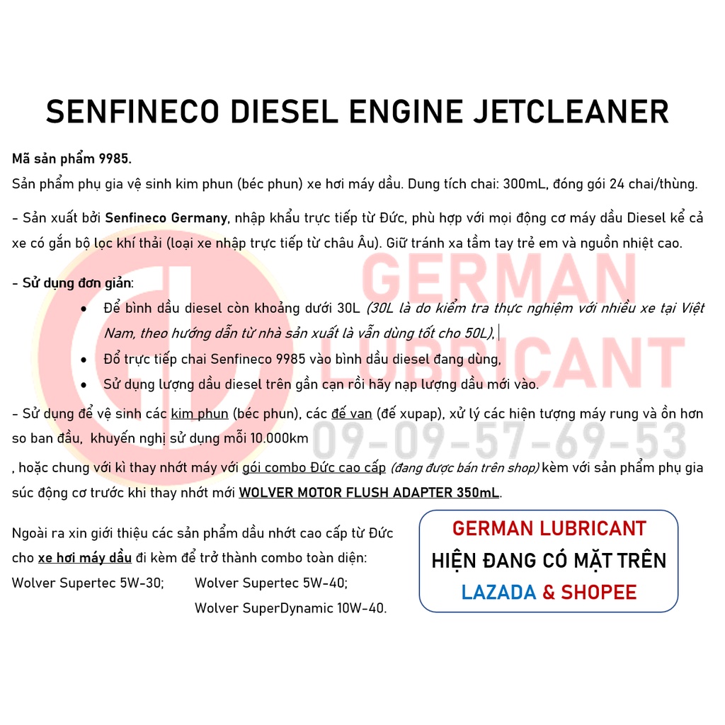 Súc động cơ xe hơi ô tô Wolver Motor Flush Adapter 350ml German Lubricant - Wolver Adapter 350mL - Adapter 350mL