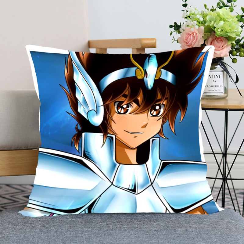 Vỏ Gối Vuông In Hình Nhân Vật Hoạt Hình Saint Seiya Ấm Áp Có Khóa Kéo