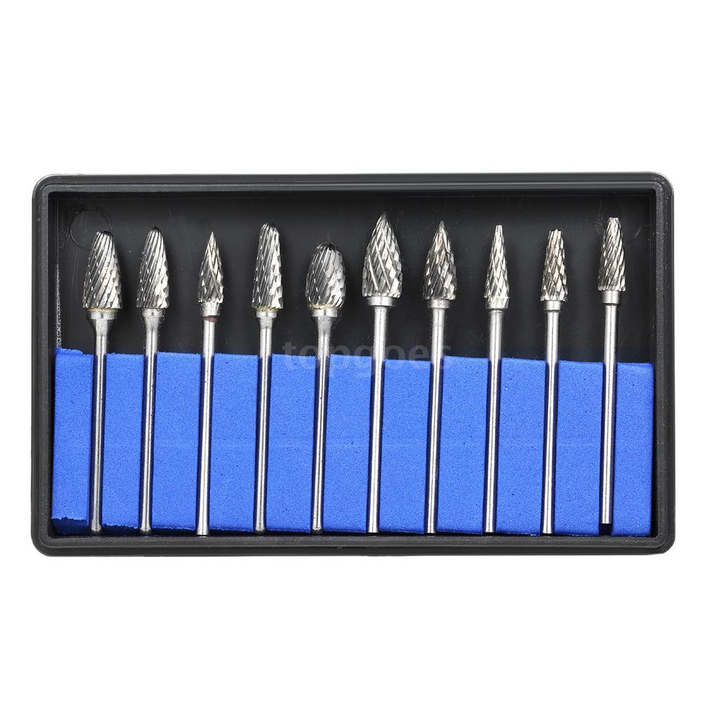 T&G 10pcs Tungsten Steel Nitrate Carbide Burs Drills Dental High Speed Grinding Heads Dentistry Equipment Teeth Polishin